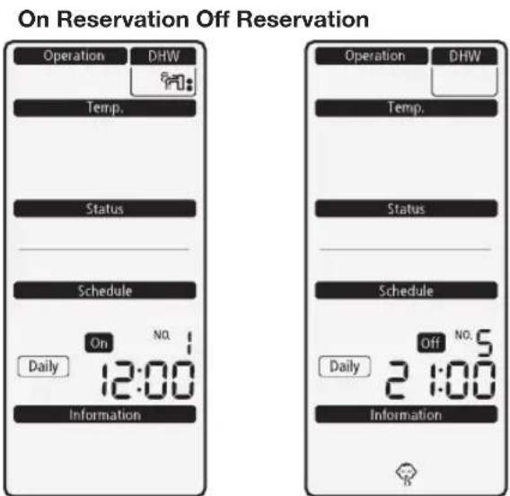 SAMSUNG RC090MHXEA - Viewing the Daily Schedule (On / Off) Display - 1