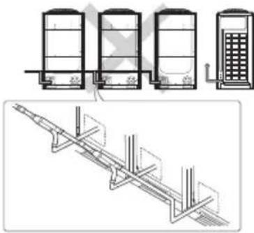 SAMSUNG AM160JXVHGH/EU - Pipe installation between the outdoor units - 2