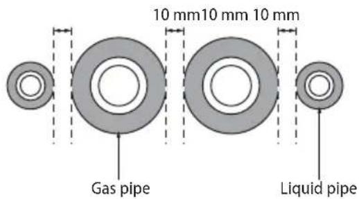 SAMSUNG AM160JXVHGH/EU - Insulating pipes Insulating pipes connected behind the EEV kit - 2