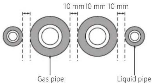 SAMSUNG AM100JXVHGH/EU - Insulating pipes Insulating pipes connected behind the EEV kit - 2
