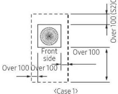 SAMSUNG AM100JXVHGH/EU - Space requirement for installation - 1