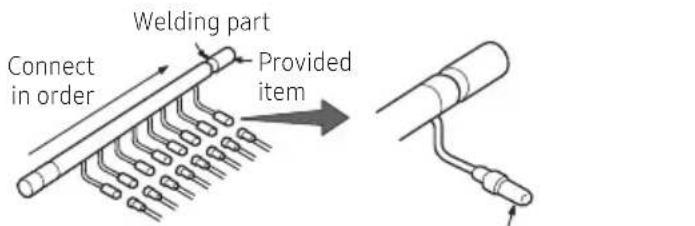 SAMSUNG AM100JXVHGH/EU - Installing the distribution header - 3