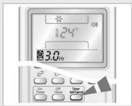 SAMSUNG AVXWHH028EA - Setting the On Timer - 2