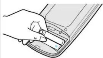 SAMSUNG ASM120VE - Inserting the Remote Control Batteries - 2