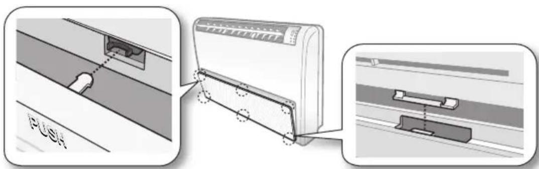 SAMSUNG AC071FBCDEH - Cleaning the filter - 2