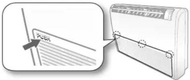 SAMSUNG AC071FBCDEH - Cleaning the filter - 1