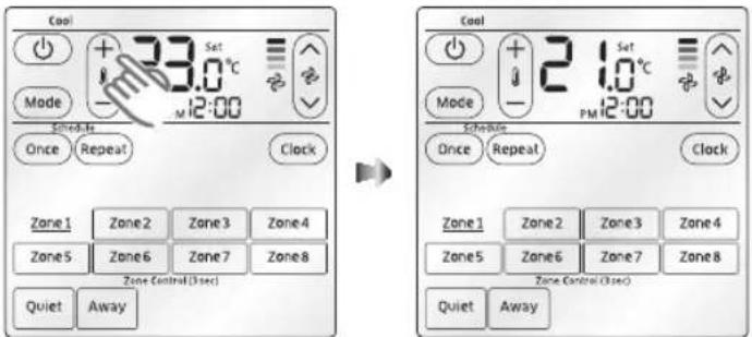 SAMSUNG MWR-ZS00 - Adjusting the desired temperature - 2