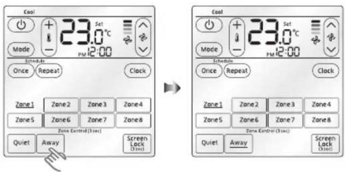 SAMSUNG MWR-ZS00 - Using the Away function - 1