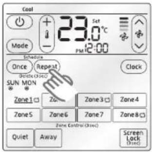 SAMSUNG MWR-ZS00 - Cancelling the repetitive (weekly) timer - 1