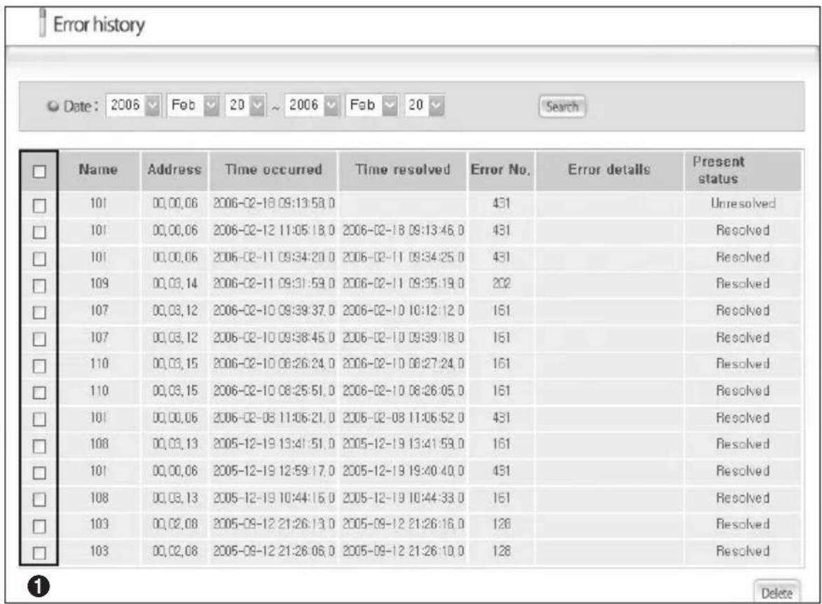 SAMSUNG MIM-D00 - Viewing the Error History - 1