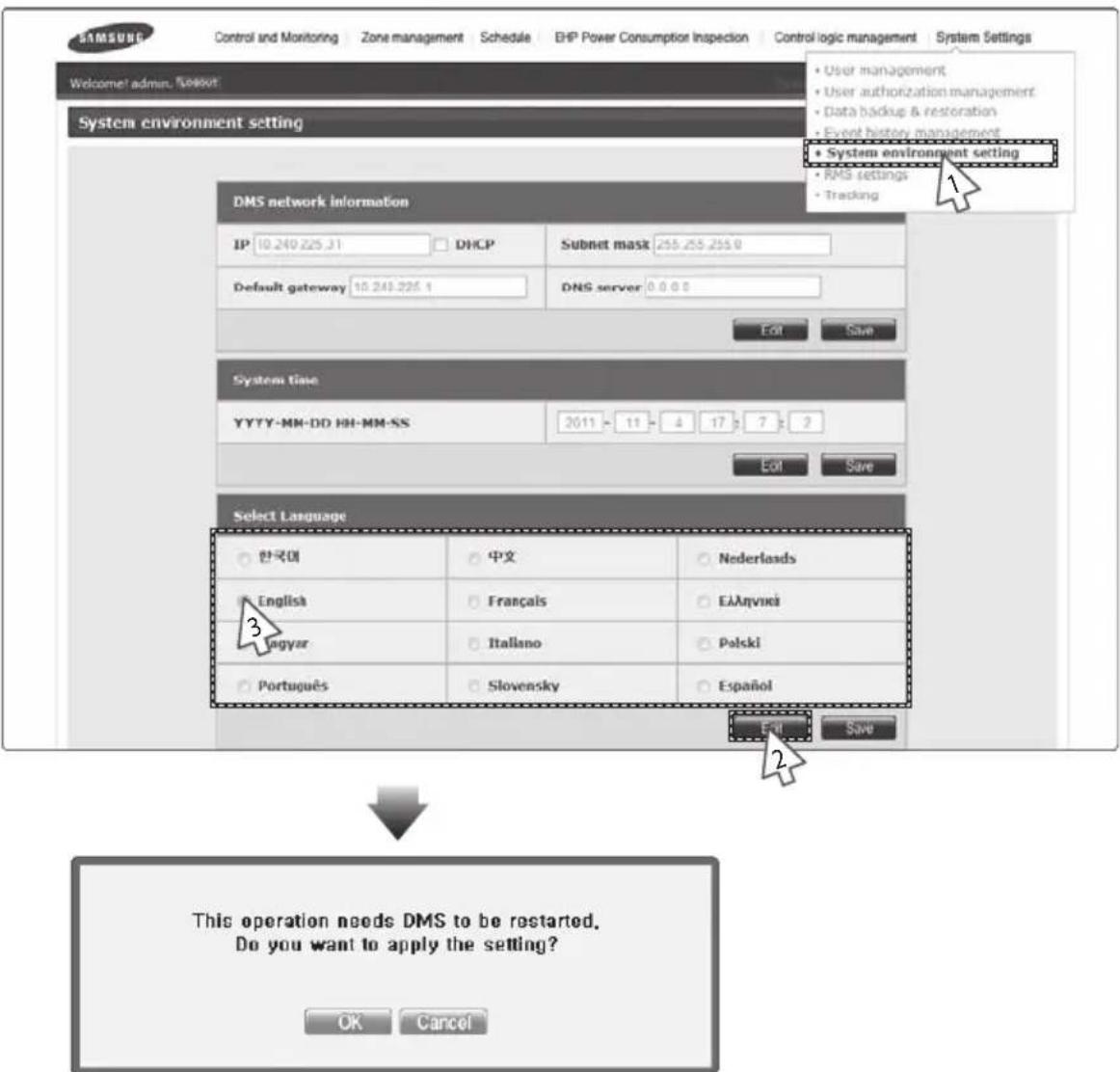 SAMSUNG MIM-B17 - Selecting the Language - 1