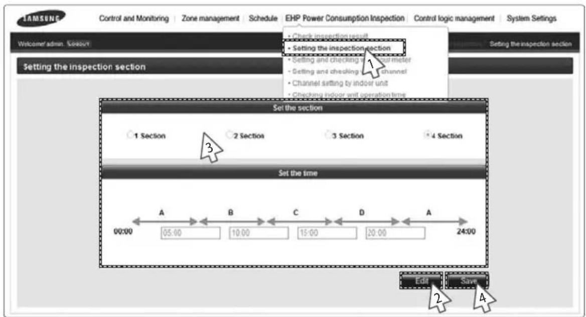 SAMSUNG MIM-B17 - Setting the Inspection Section - 1