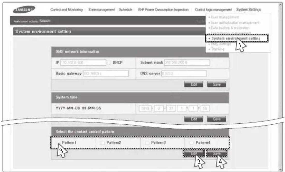 SAMSUNG MIM-B17 - Contact Control Pattern Selection - 1