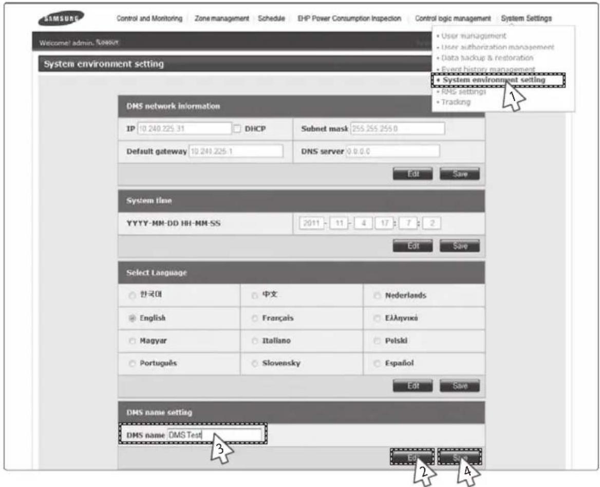 SAMSUNG MIM-B17 - DMS2 Name Setting - 1