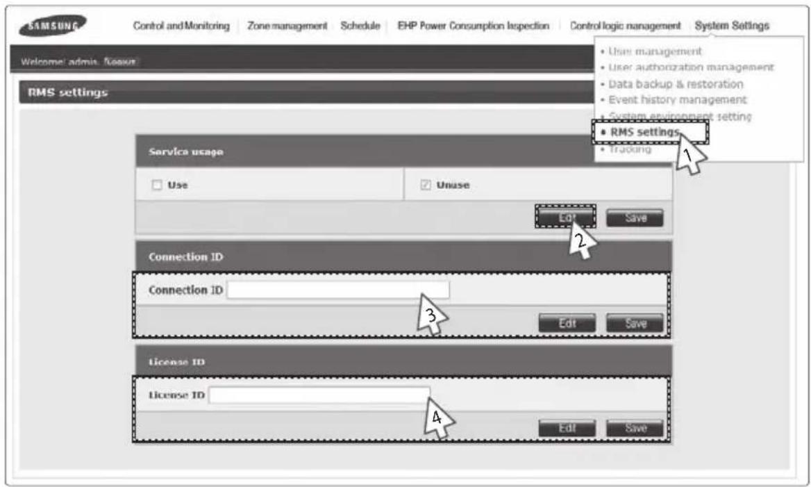 SAMSUNG MIM-B17 - RMS Service Usage Setting - 1