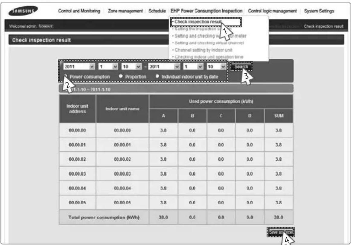 SAMSUNG MIM-B17 - Checking Schedule Control History - 2