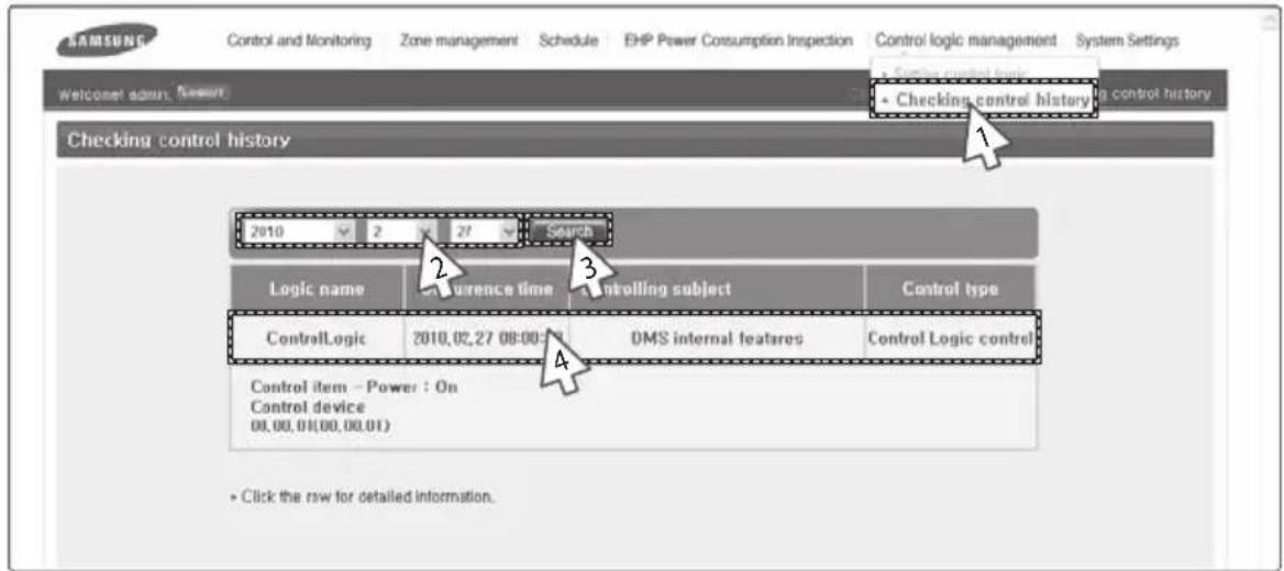 SAMSUNG MIM-B17 - Checking Control History - 1