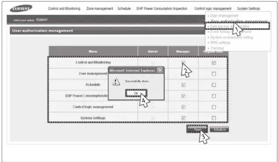 SAMSUNG MIM-B17 - Editing User Authorization - 1