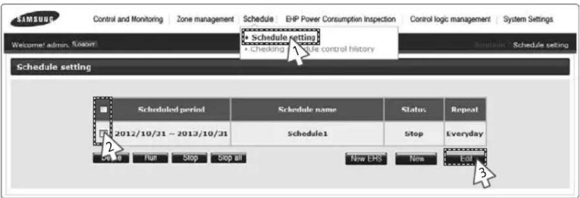 SAMSUNG MIM-B17 - Editing Schedule - 1
