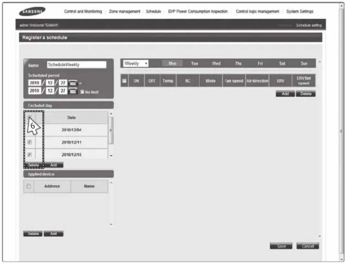 SAMSUNG MIM-B17 - Creating New schedule - 2