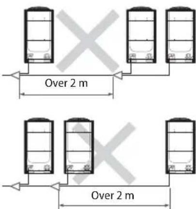 SAMSUNG AM220JXVAGH/EU - Pipe installation between the outdoor units - 9