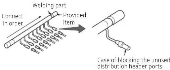 SAMSUNG AM080JXVHGH/EU - Installing the distribution header - 3
