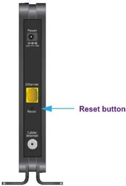 NETGEAR CM500 - To reset the cable modem to factory default settings: - 1