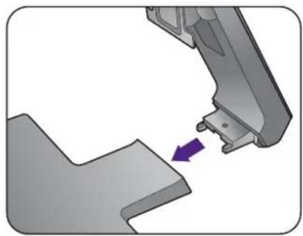 BENQ BL2483TM - Anbringen des Monitorsockels. - 4