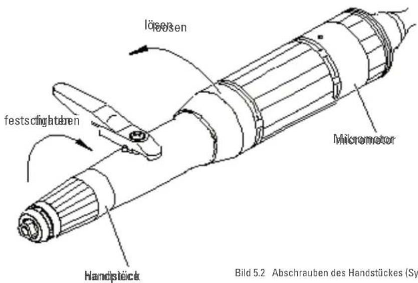 Joke JBS 100 - Abschrauben der Handstücke vom Mikromotor - 1