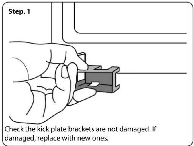RANGEMASTER RSXS18BL/C - Assembly of the kick plate - 1