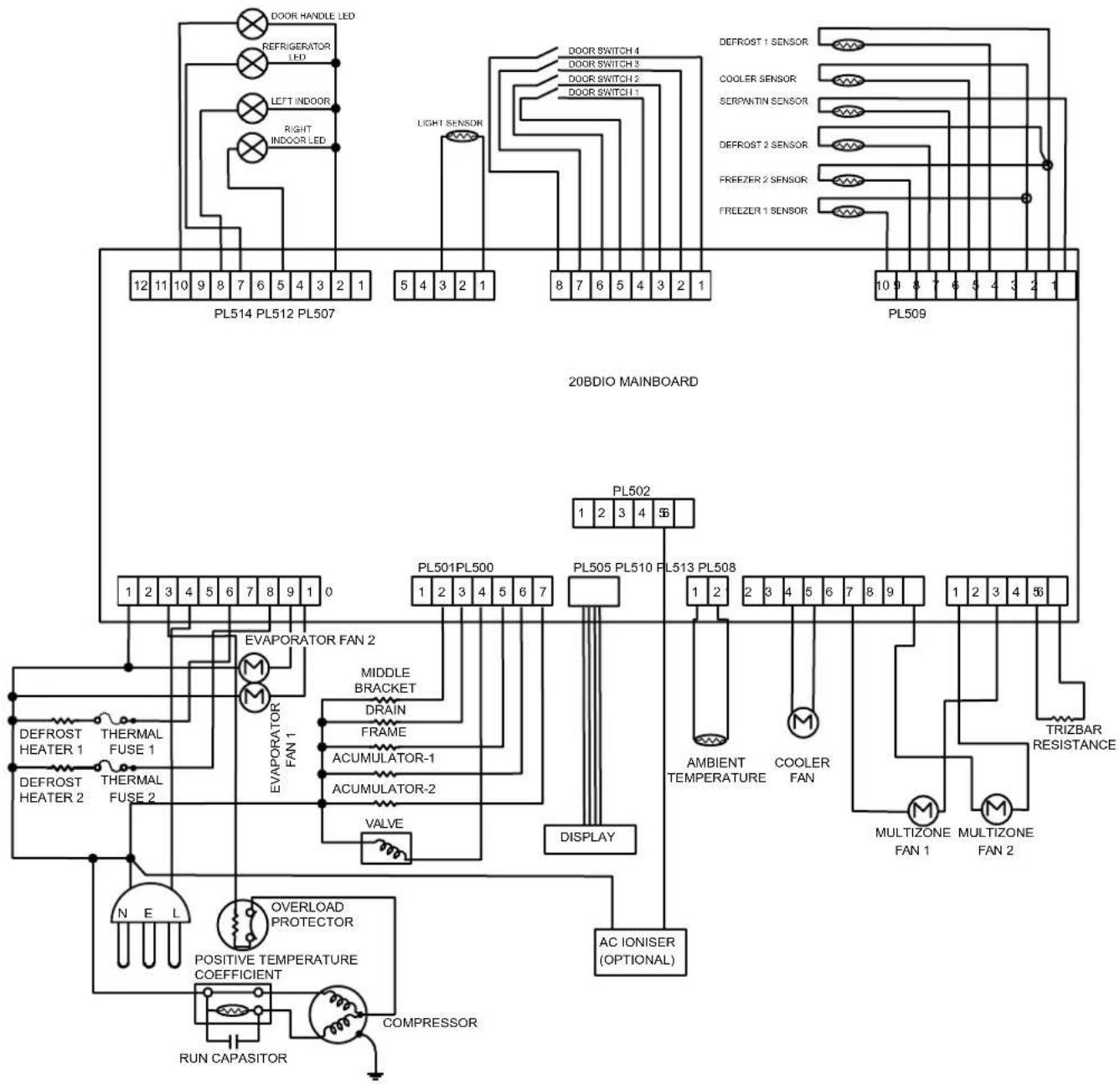 RANGEMASTER RSXS18BL/C - Circuit Diagram - 1