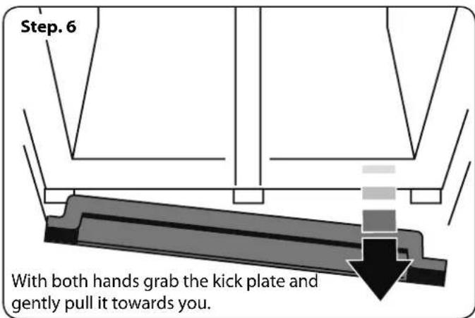 RANGEMASTER RSXS18BL/C - Removing the kick plate - 6