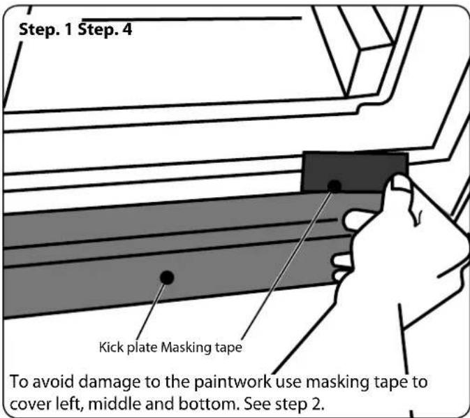 RANGEMASTER RSXS18BL/C - Removing the kick plate - 1