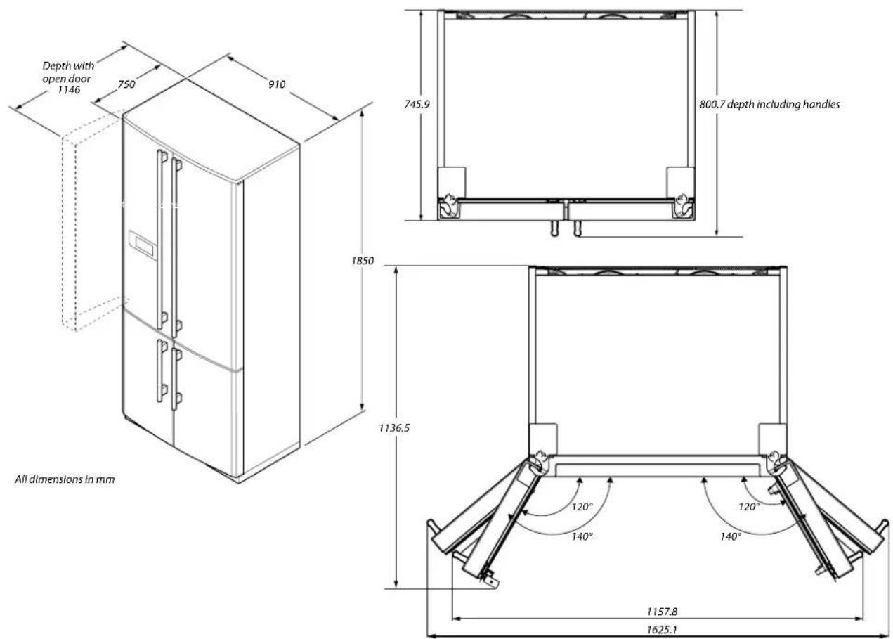 RANGEMASTER RSXS18BL/C - Technical Data - 1