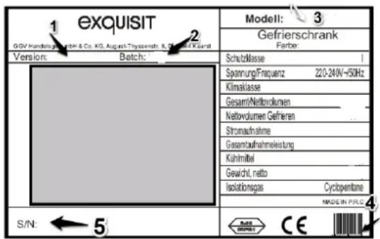 Exquisit GS 235-4.2 A++ - Diese Angaben finden Sie auf dem - 1