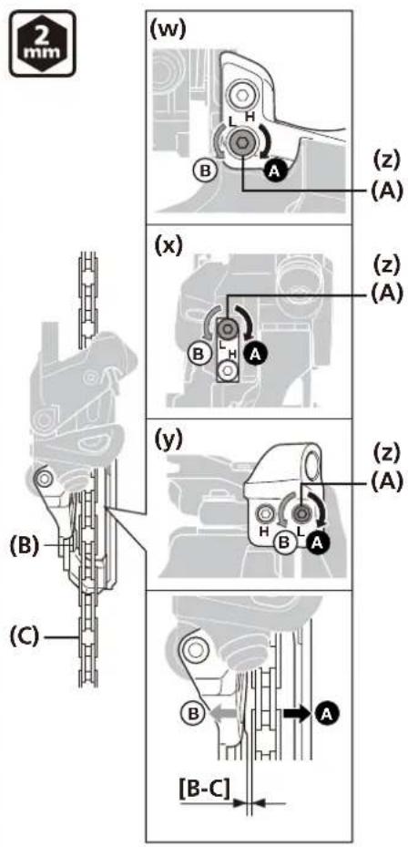 SHIMANO FD-M8025-H - Positionseinstellung der unteren Seite - 2