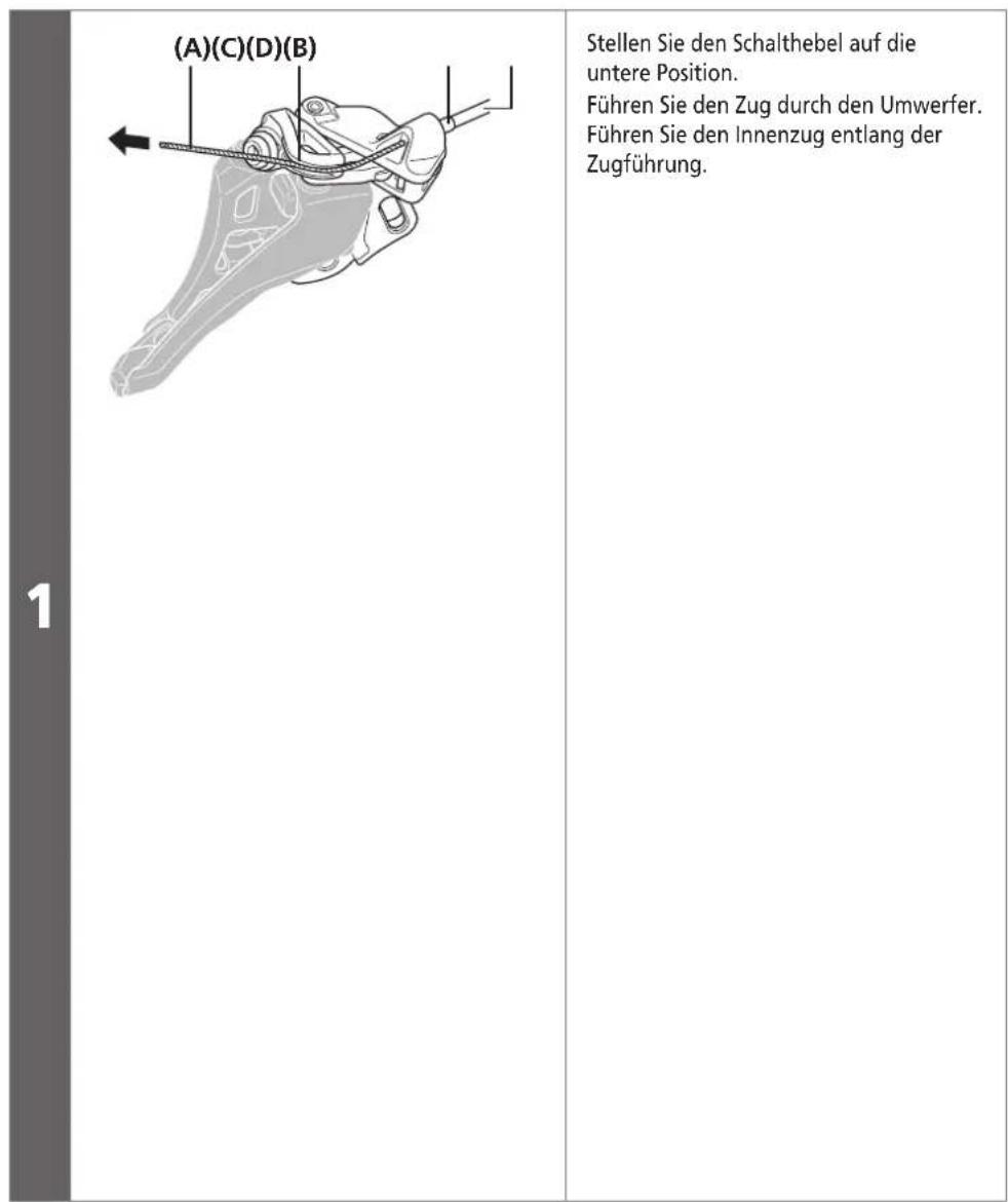 SHIMANO FD-M8025-H - Sichern des Zugs - 1