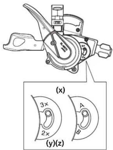 SHIMANO FD-M8020-H - Hinweis: Verwenden des Umstellers - 1