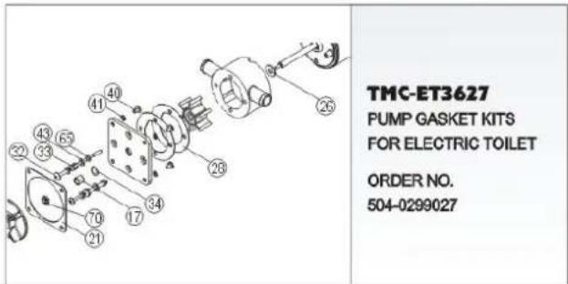 TMC 99907 - Service Parts For TMC Electric Toilet Model 99907, 99909, 99910 - 4