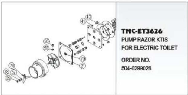 TMC 99910 - Service Parts For TMC Electric Toilet Model 99907, 99909, 99910 - 2