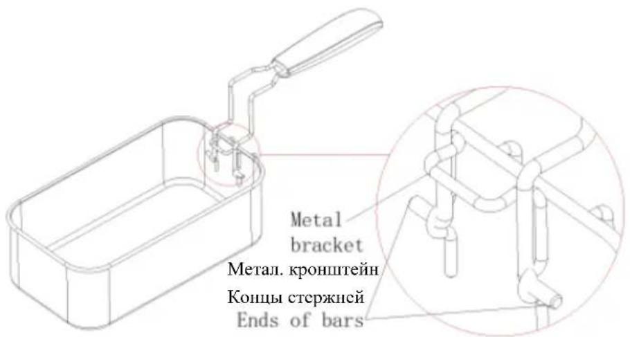 Metal bracket Metal. кронштейн Концы стержней Ends of bars