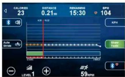 True ES700 - Workout Data Screen Controls - 2