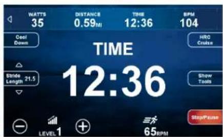 True ES700 - Workout Data Screen Controls - 4