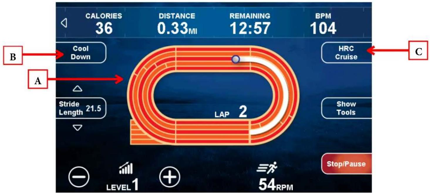 True ES700 - Workout Data Screen Controls - 1