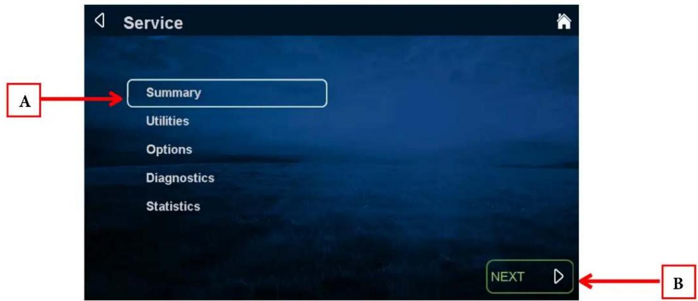 True ES700 - Service Menu - 1