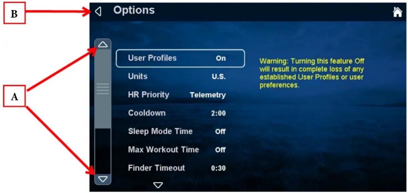 True ES700 - Options Menu - 1