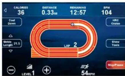True ES700 - Workout Data Screen Controls - 3