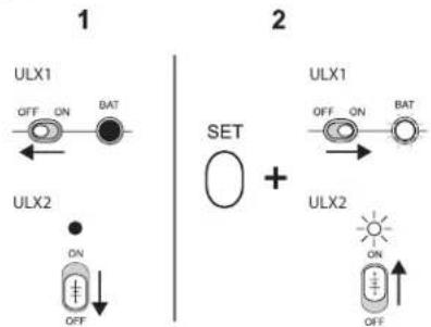 SHURE ULX Wireless System - Lock/Unlock Frequency - 1