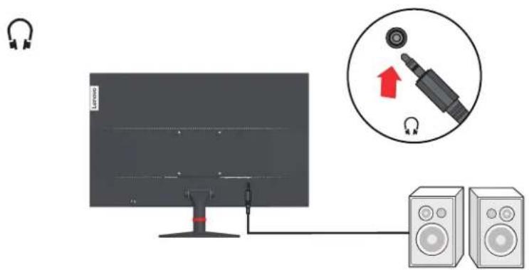 LENOVO ThinkVision S27i-10 - Connecting and turning on your monitor - 5