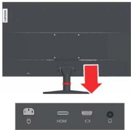 LENOVO ThinkVision S27i-10 - Connecting and turning on your monitor - 2